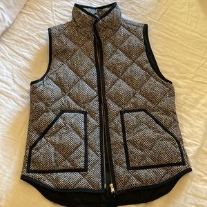 Jcrew herringbone puffer vest